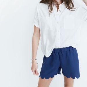 Madewell Scallop Navy Pull on Short
